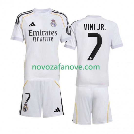 Nogometni Dres Real Madrid Vinicius Junior 7 Dječji Domaći 2025-2026 Kratkih Rukava