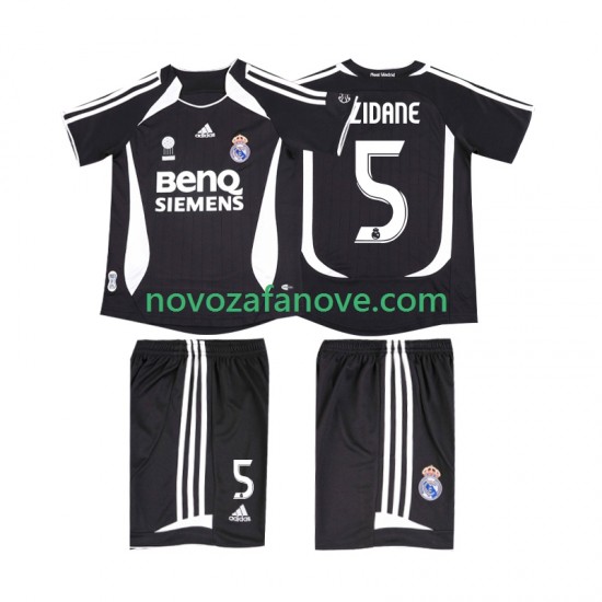 Nogometni Dres Real Madrid ZIDANE 5 2007 Retro Dječji Gostujući 2006 Kratkih Rukava