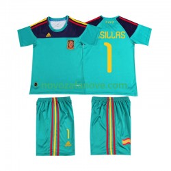 Nogometni Dres Španjolska Casillas 1 Retro Dječji Domaći 2010 Kratkih Rukava