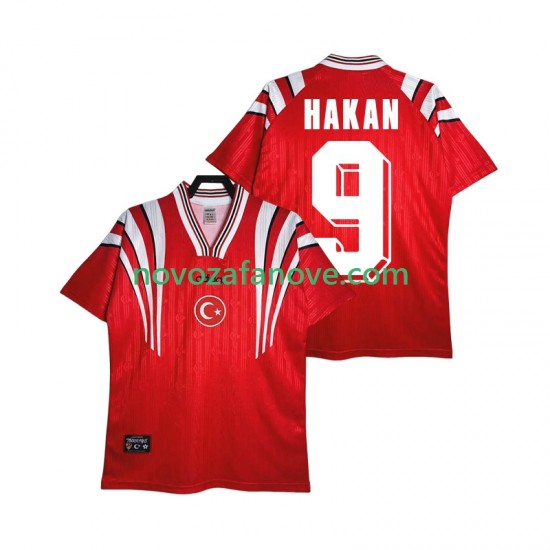 Nogometni Dres Turska HAKAN 9 1996 Retro Muški Domaći Kratkih Rukava