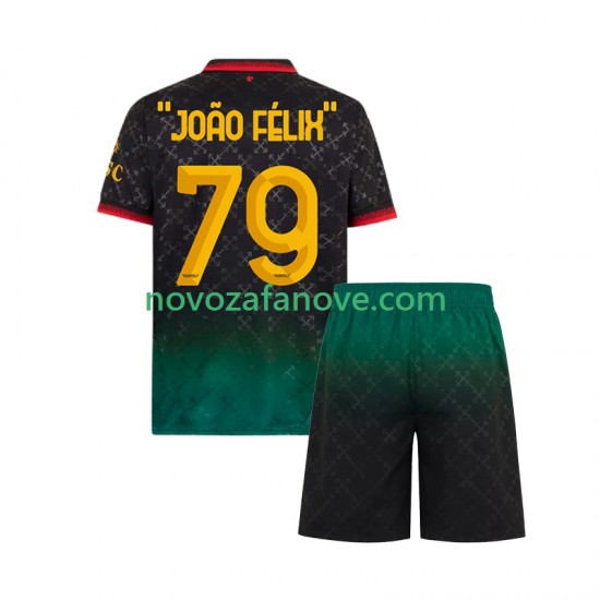 Nogometni Dres AC Milan JOAO FELIX 79 Dječji Četvrti 2024-2025 Kratkih Rukava