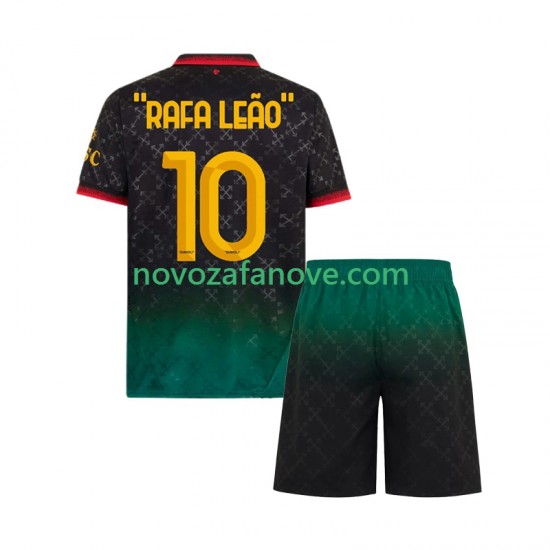 Nogometni Dres AC Milan RAFA LEAO 10 Dječji Četvrti 2024-2025 Kratkih Rukava
