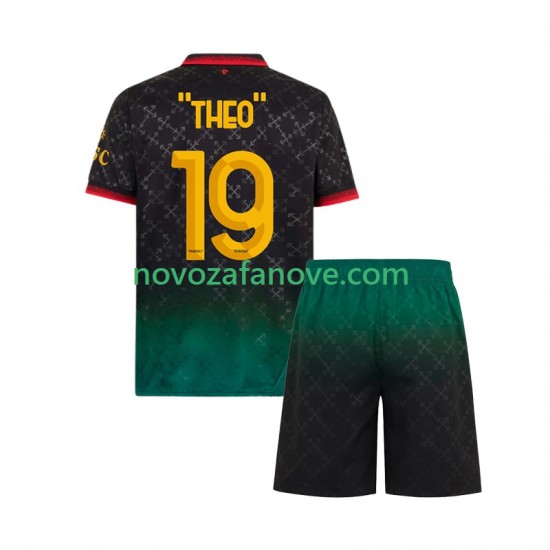 Nogometni Dres AC Milan THEO 19 Dječji Četvrti 2024-2025 Kratkih Rukava