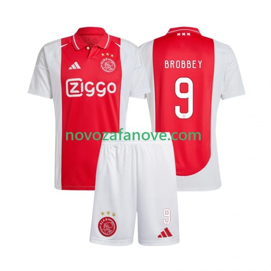 Nogometni Dres AFC Ajax Brian Brobbey 9 Dječji Domaći 2024-2025 Kratkih Rukava