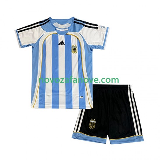 Nogometni Dres Argentina Retro Dječji Domaći 2006 Kratkih Rukava