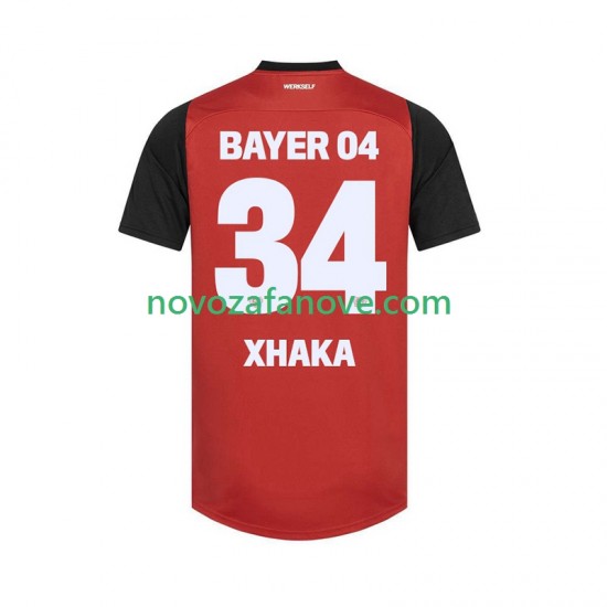 Nogometni Dres Bayer 04 Leverkusen XHAKA 34 Muški Domaći 2024-2025 Kratkih Rukava