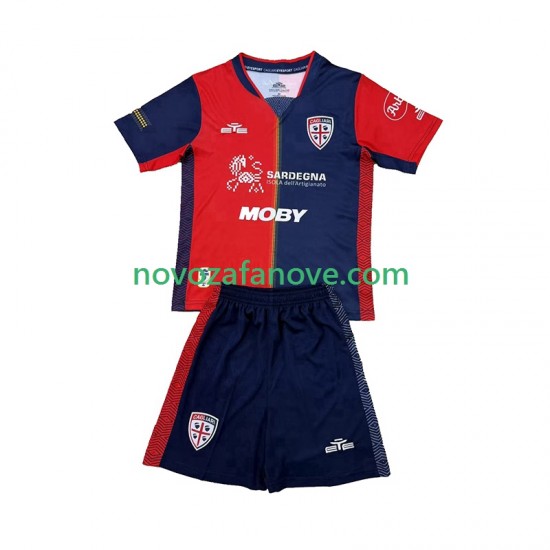 Nogometni Dres Cagliari Dječji Domaći 2024-2025 Kratkih Rukava