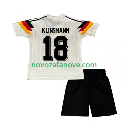 Nogometni Dres Njemačka Klinsmann 18 1990 Retro Dječji Domaći Kratkih Rukava
