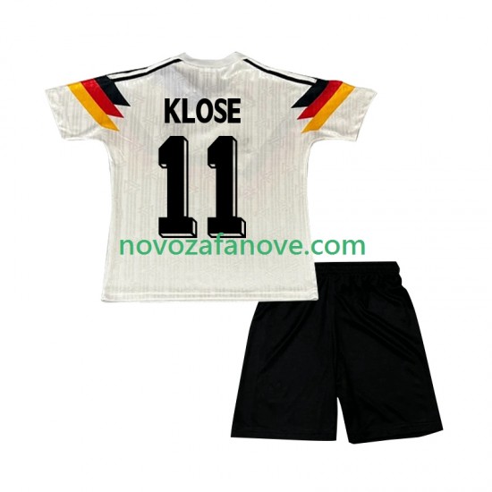 Nogometni Dres Njemačka Klose 11 1990 Retro Dječji Domaći Kratkih Rukava