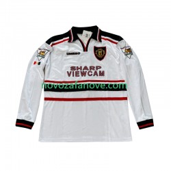 Nogometni Dres Manchester United Beckham 7 Retro Muški Gostujući 1998 1999 Dugim Rukavima