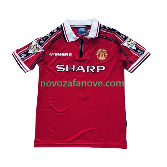 Nogometni Dres Manchester United Beckham 7 Retro Muški Domaći 1998 1999 Kratkih Rukava