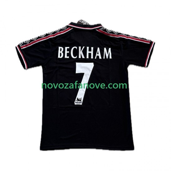 Nogometni Dres Manchester United Beckham 7 Retro Muški Treći 1998 1999 Kratkih Rukava