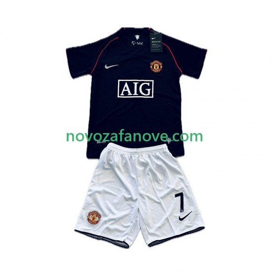 Nogometni Dres Manchester United Cristiano Ronaldo 7 2007 Retro Dječji Gostujući 2008 Kratkih Rukava