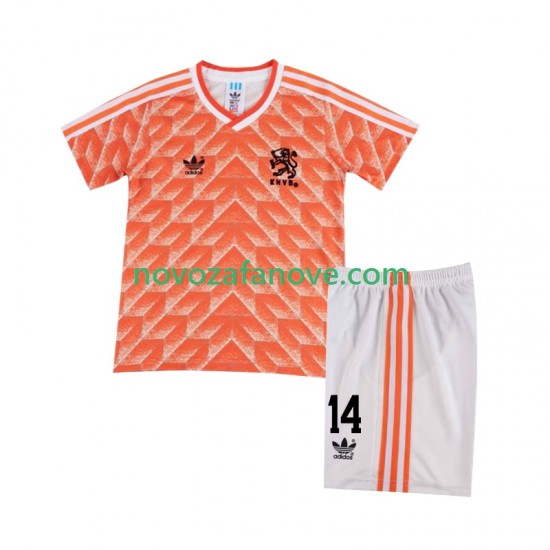 Nogometni Dres Nizozemska Cruyff 14 1988 Retro Dječji Domaći Kratkih Rukava
