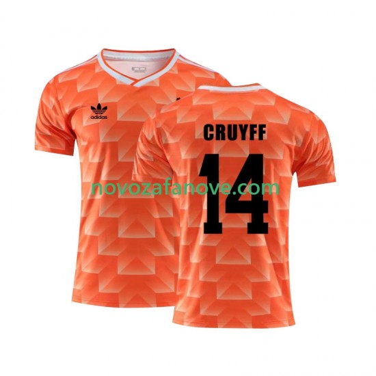 Nogometni Dres Nizozemska Cruyff 14 1988 Retro Muški Domaći Kratkih Rukava