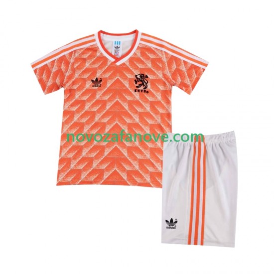 Nogometni Dres Nizozemska 1988 Retro Dječji Domaći Kratkih Rukava