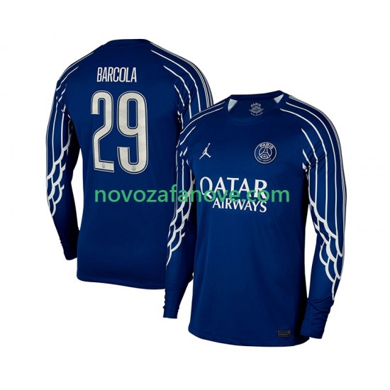 Nogometni Dres Paris Saint-Germain Bradley Barcola 29 Muški Četvrti 2024-2025 Dugim Rukavima