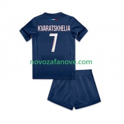 Nogometni Dres Paris Saint-Germain Khvicha Kvaratskhelia 7 Dječji Domaći 2024-2025 Kratkih Rukava