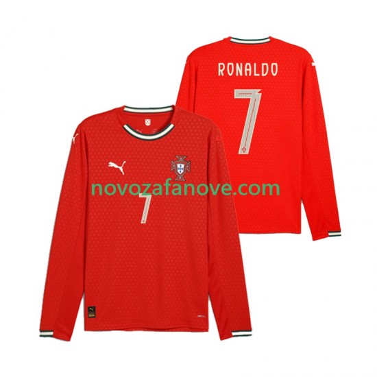 Nogometni Dres Portugal Cristiano Ronaldo 7 Muški Domaći 2025 Dugim Rukavima