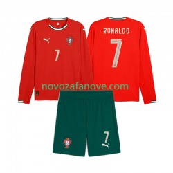 Nogometni Dres Portugal Crstiano Roanldo 7 Dječji Domaći 2025 Dugim Rukavima