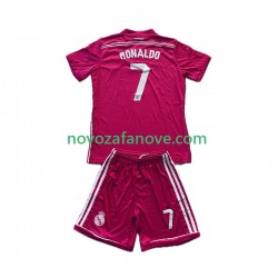 Nogometni Dres Real Madrid Cristiano Ronaldo 7 2014 2015 Retro Dječji Gostujući Kratkih Rukava