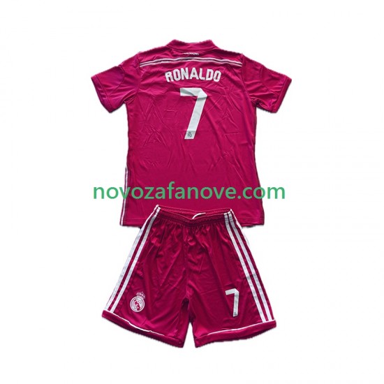 Nogometni Dres Real Madrid Cristiano Ronaldo 7 2014 2015 Retro Dječji Gostujući Kratkih Rukava