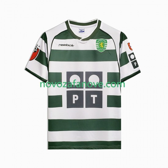Nogometni Dres Sporting CP 2001 2003 Retro Muški Domaći Kratkih Rukava