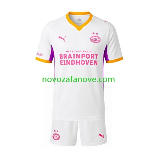 Nogometni Dres PSV Eindhoven Dječji Gostujući 2026-2027 Kratkih Rukava