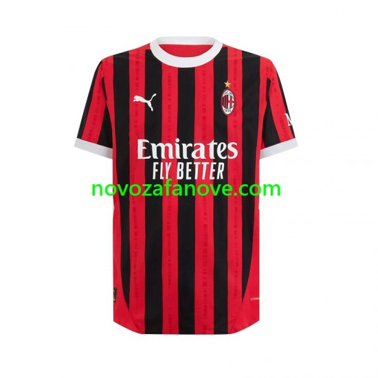 Nogometni Dres AC Milan Muški Domaći 2024-2025 Kratkih Rukava