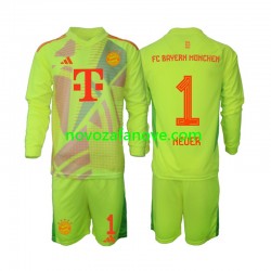 Nogometni Dres FC Bayern München Manuel Neuer 1 Golmanski Dječji Domaći 2024-2025 Dugim Rukavima