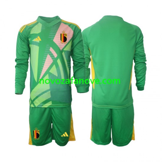 Nogometni Dres Belgija Golmanski Dječji Treći Euro 2024 Dugim Rukavima