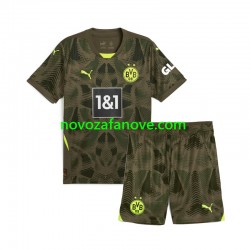 Nogometni Dres Borussia Dortmund Golmanski Dječji Domaći 2024-2025 Kratkih Rukava