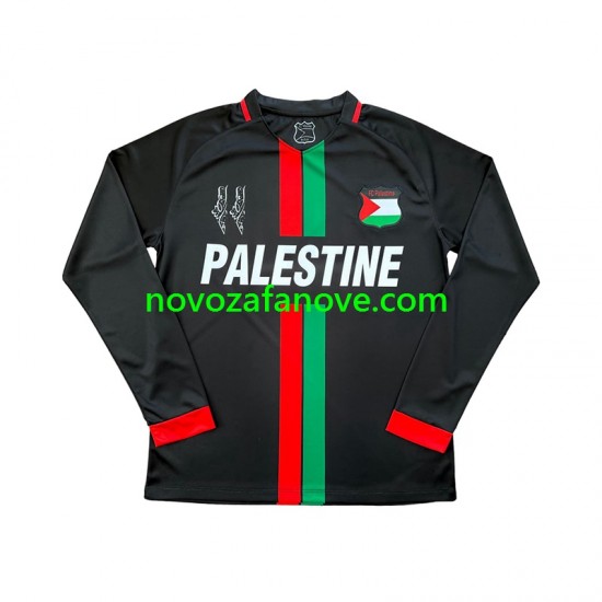 Nogometni Dres Club Deportivo Palestino Center Stripre Muški Domaći 2024-2025 Dugim Rukavima