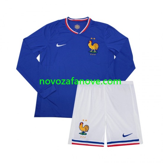 Nogometni Dres Francuska Dječji Domaći Euro 2024 Dugim Rukavima