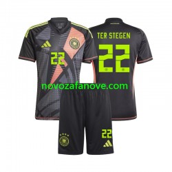 Nogometni Dres Njemačka Ter Stegen 22 Golmanski Dječji Domaći Euro 2024 Kratkih Rukava