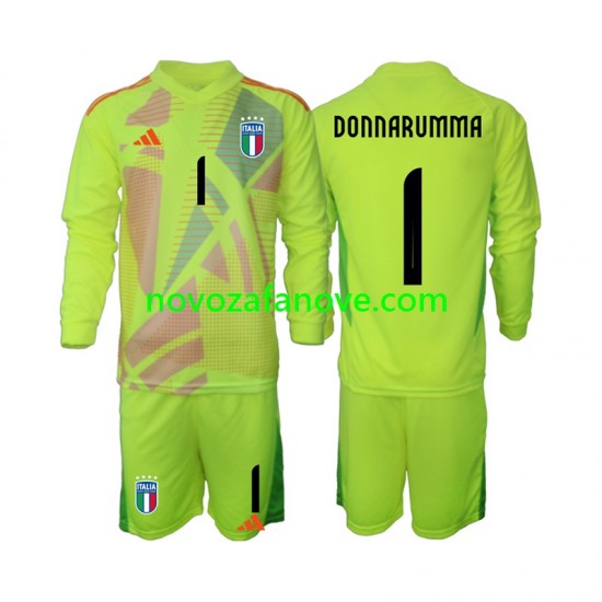 Nogometni Dres Italija Donnarumma 1 Golmanski Dječji Domaći Euro 2024 Dugim Rukavima