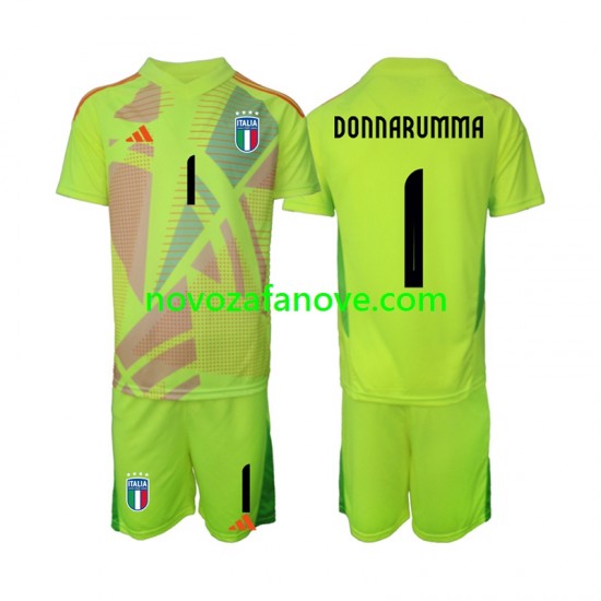 Nogometni Dres Italija Donnarumma 1 Golmanski Dječji Domaći Euro 2024 Kratkih Rukava