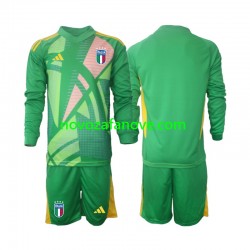 Nogometni Dres Italija Golmanski Dječji Gostujući Euro 2024 Dugim Rukavima