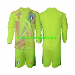 Nogometni Dres Italija Golmanski Dječji Domaći Euro 2024 Dugim Rukavima