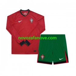 Nogometni Dres Portugal Dječji Domaći Euro 2024 Dugim Rukavima