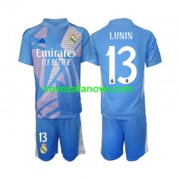 Nogometni Dres Real Madrid Andriy Lunin 13 Golmanski Dječji Domaći 2024-2025 Kratkih Rukava