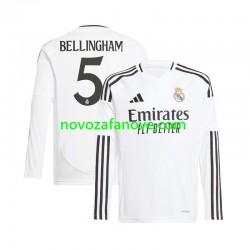 Nogometni Dres Real Madrid Jude Bellingham 5 Muški Domaći 2024-2025 Dugim Rukavima