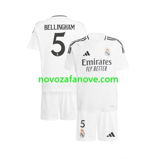 Nogometni Dres Real Madrid Jude Bellingham 5 Dječji Domaći 2024-2025 Kratkih Rukava