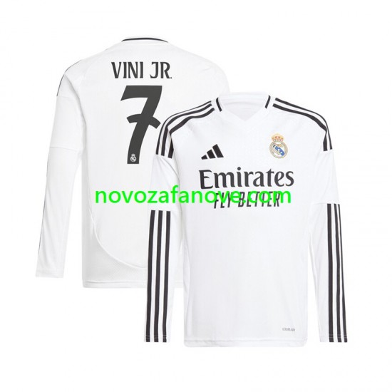 Nogometni Dres Real Madrid Vinicius Junior 7 Muški Domaći 2024-2025 Dugim Rukavima
