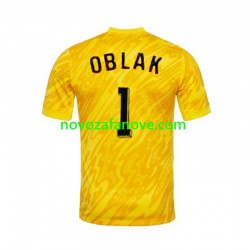 Nogometni Dres Slovenija Jan Oblak 1 Golmanski Muški Domaći Euro 2024 Kratkih Rukava