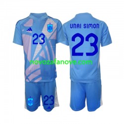 Nogometni Dres Španjolska Unai Simon 23 Golmanski Dječji Domaći Euro 2024 Kratkih Rukava