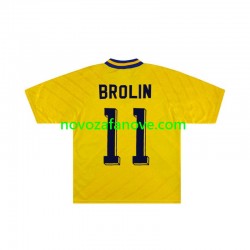 Nogometni Dres Švedska Brolin 11 Retro Muški Domaći 1994 Kratkih Rukava