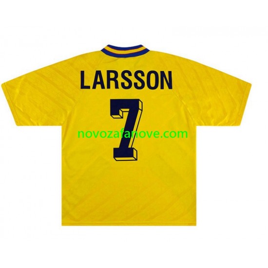 Nogometni Dres Švedska Henrik Larsson 7 Retro Muški Domaći 1994 Kratkih Rukava