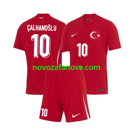 Nogometni Dres Turska Hakan Calhanoglu 10 Dječji Gostujući Euro 2024 Kratkih Rukava