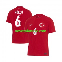Nogometni Dres Turska Orkun Kokcu 6 Muški Gostujući Euro 2024 Kratkih Rukava